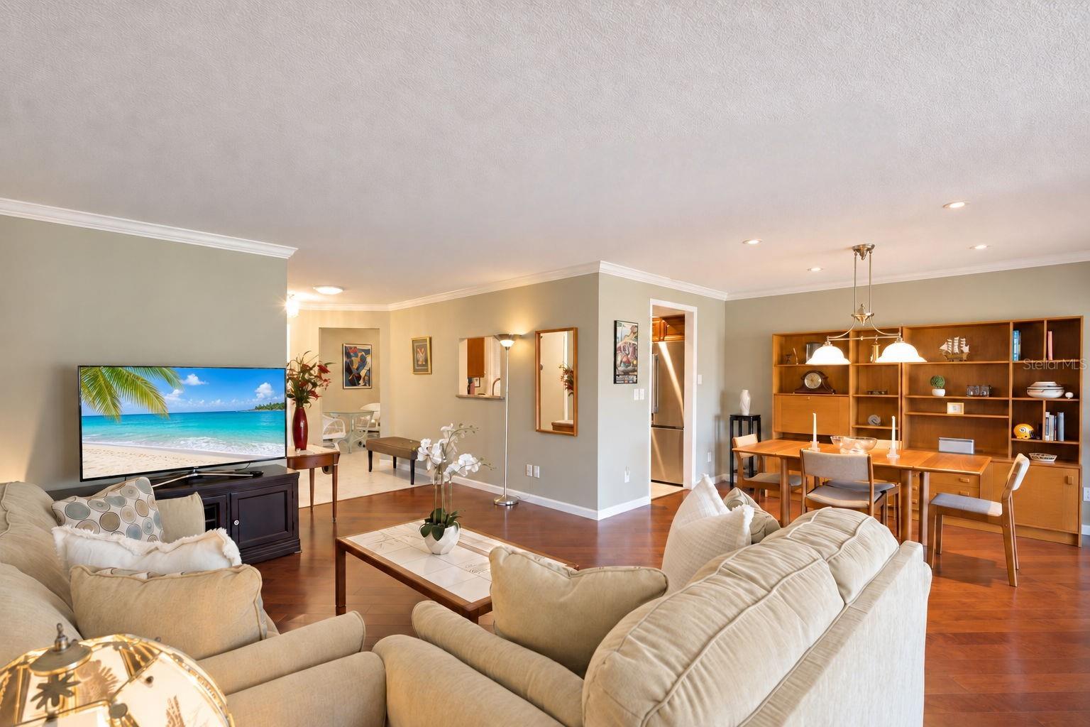 Living/dining room combo open to kitchen for easy living & entertaining~