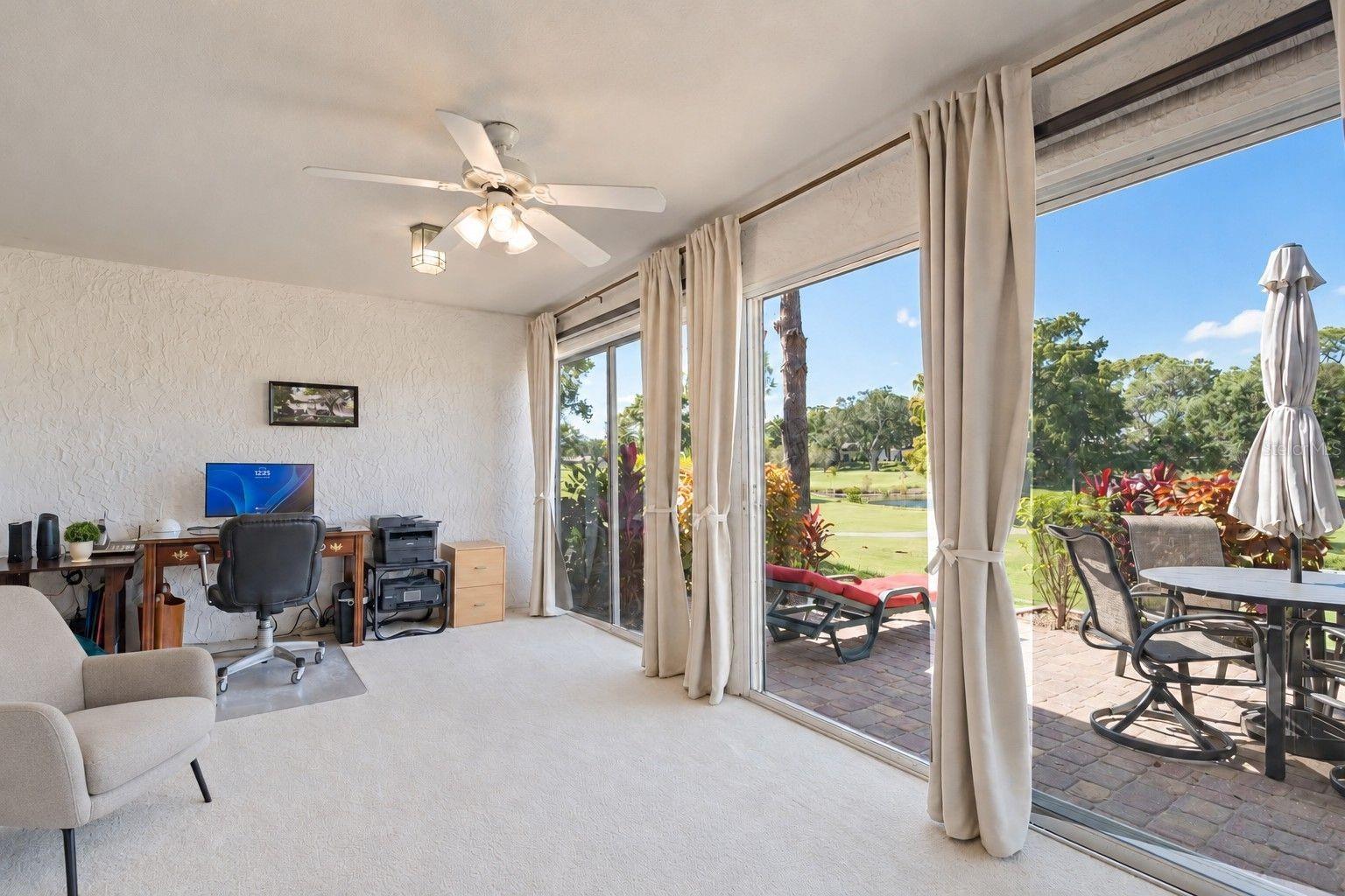 Heated & cooled Florida room with endless possibilities & endless golf views~