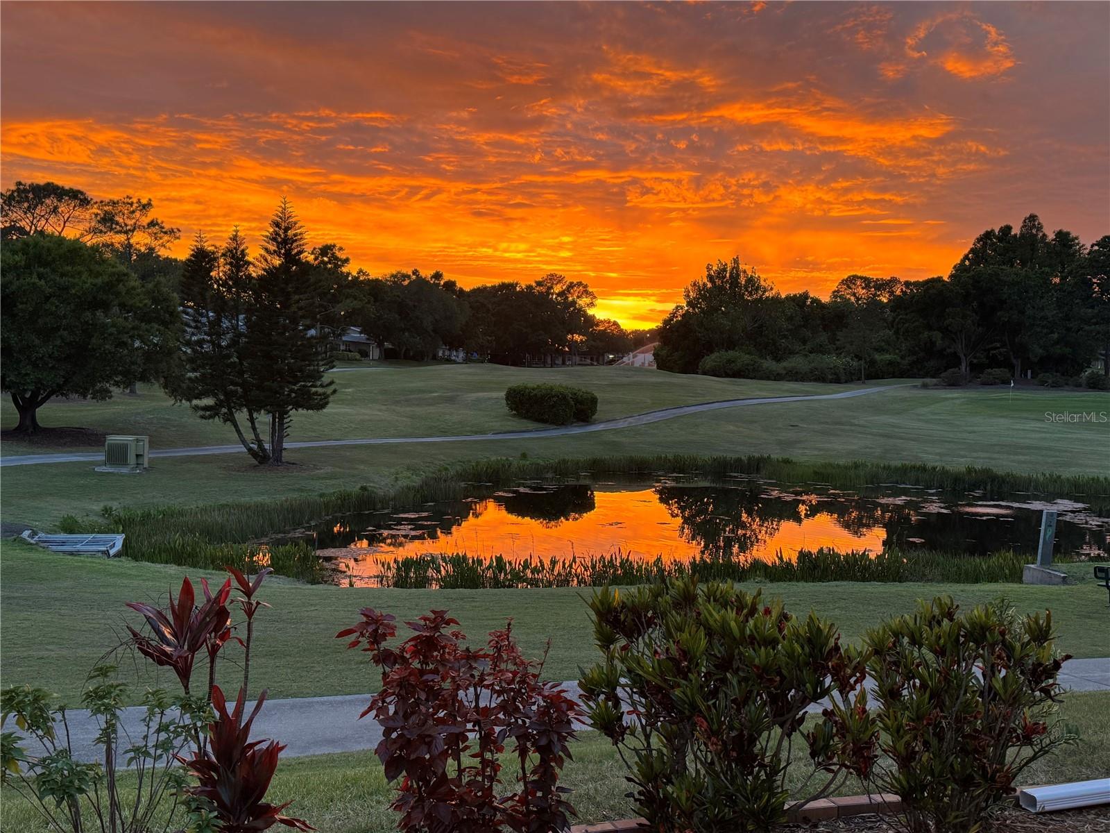 Amazing sunset photo provided by the seller; imagine sitting on your back patio soaking up this view~