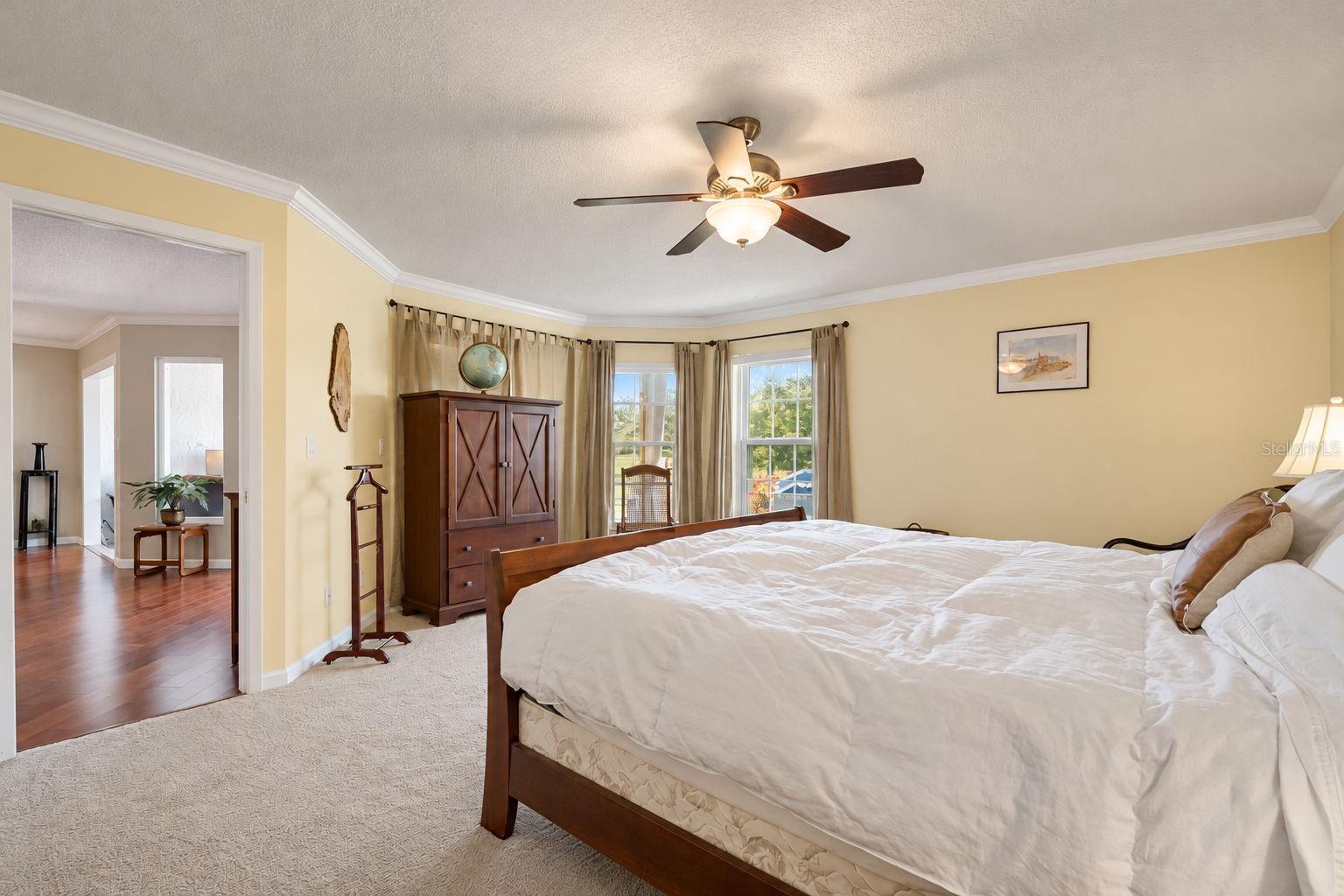 Privately located at the rear of the home for beautiful golf views~