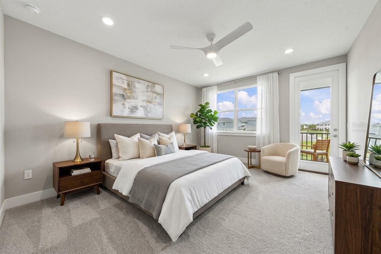 Virtually Staged Primary Bedroom