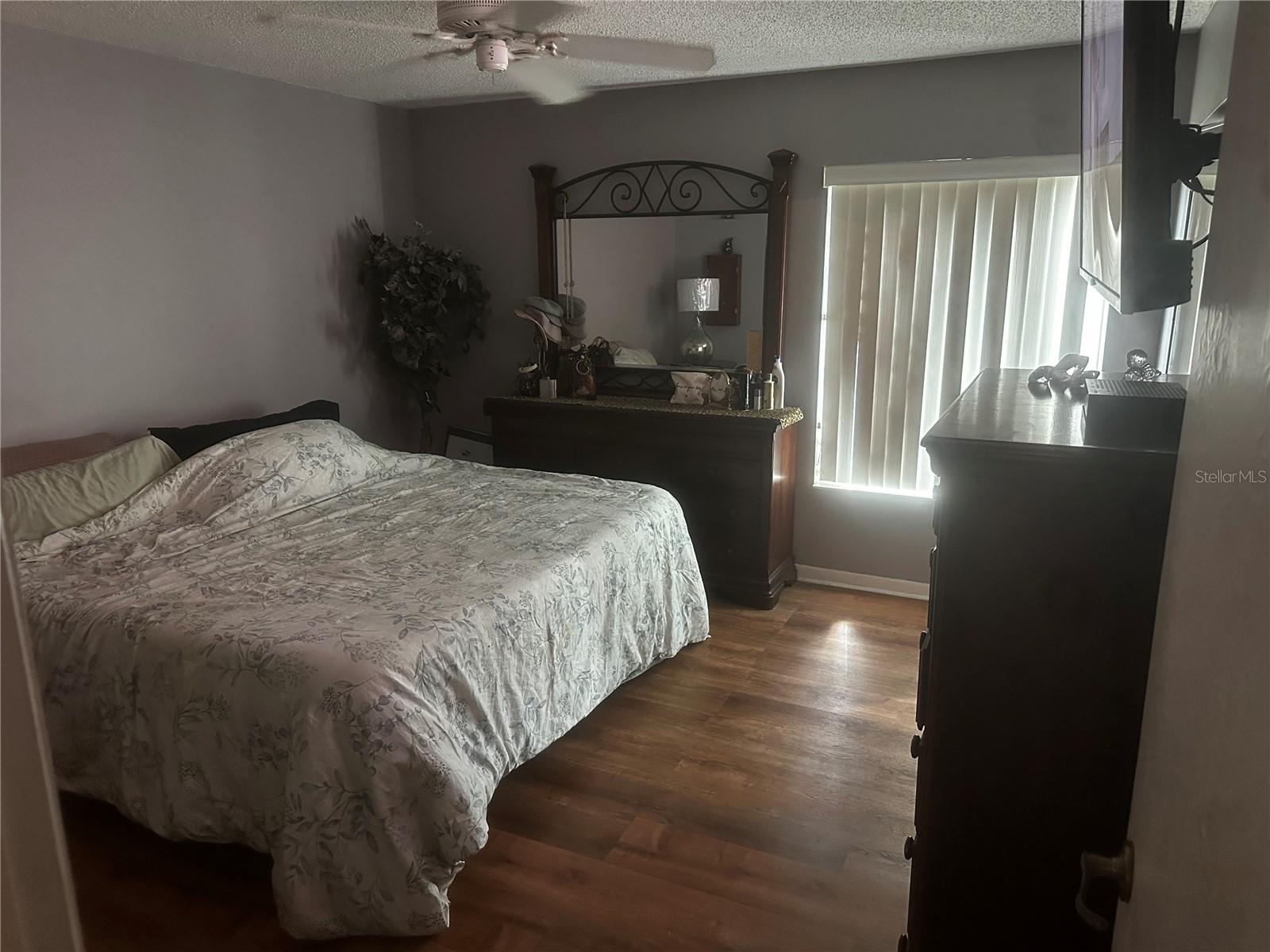 Primary bedroom from the door