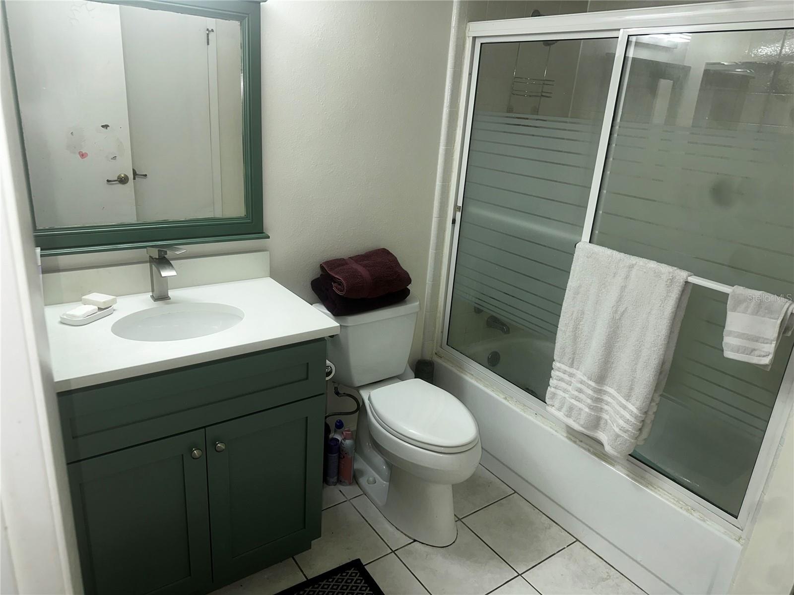 View from bathroom door.