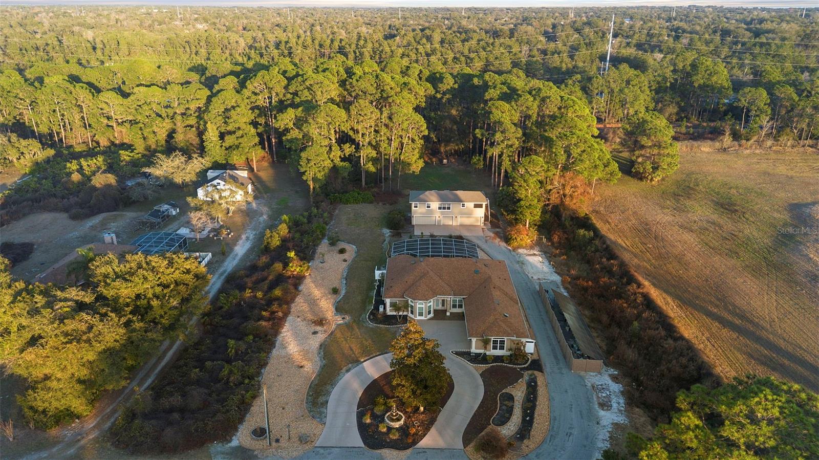 AERIAL VIEW - MAIN HOME & GUEST HOUSE