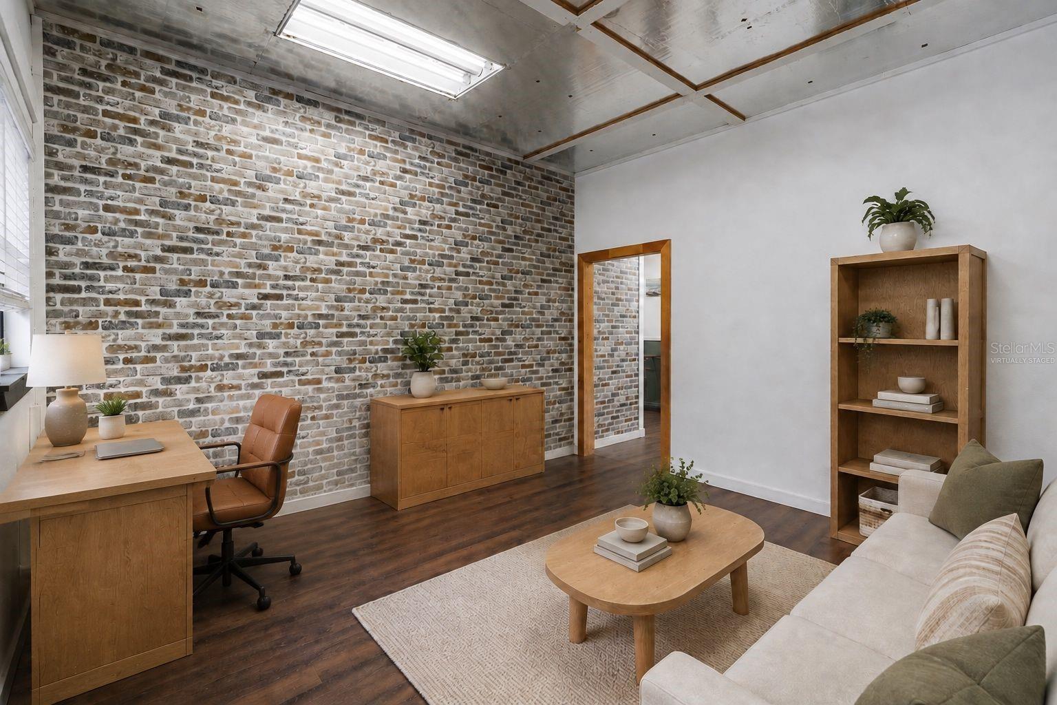 Virtually Staged Office in second Structure