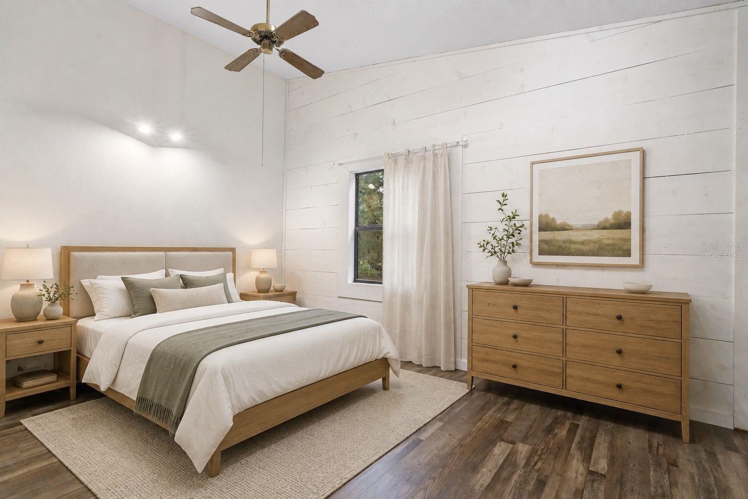 Virtually Staged Main home first floor bedroom