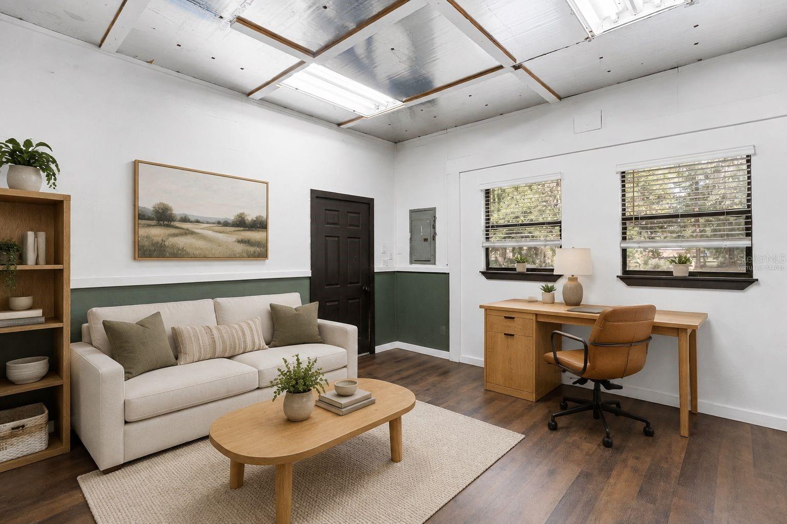 Virtually Staged Office in second Structure