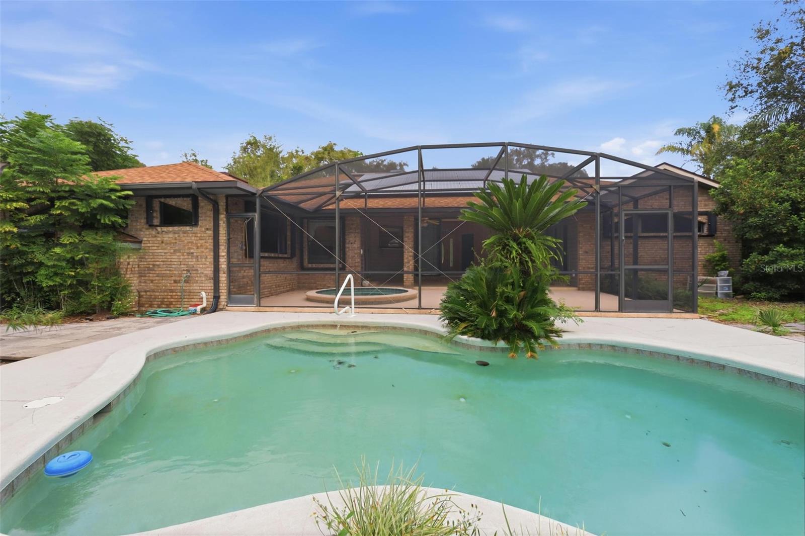 Pool and screened back patio.