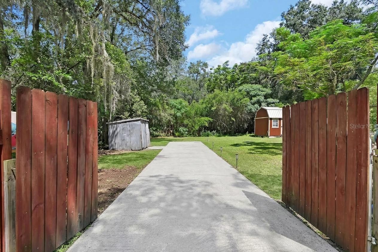 Virtually modified driveway