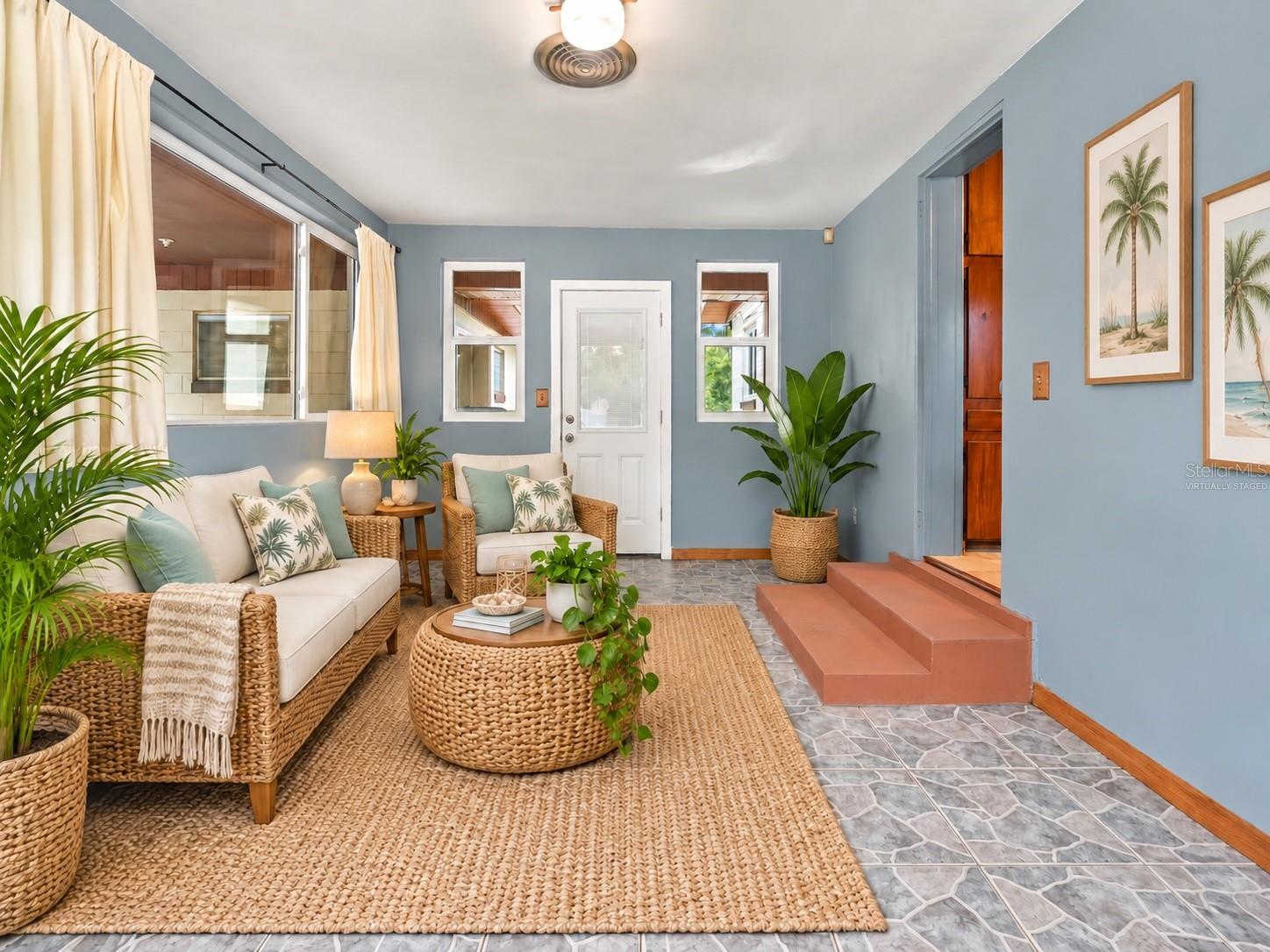 Virtually Staged Florida Room