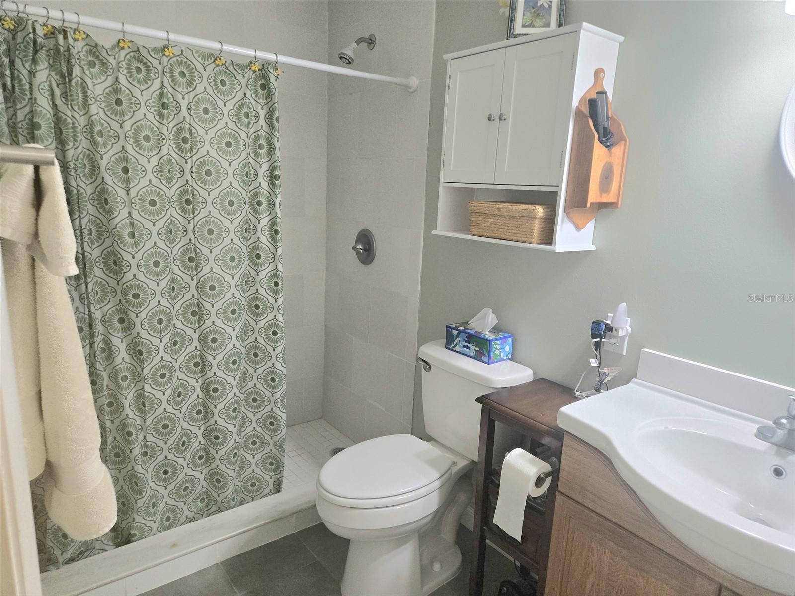 Primary walk-in shower