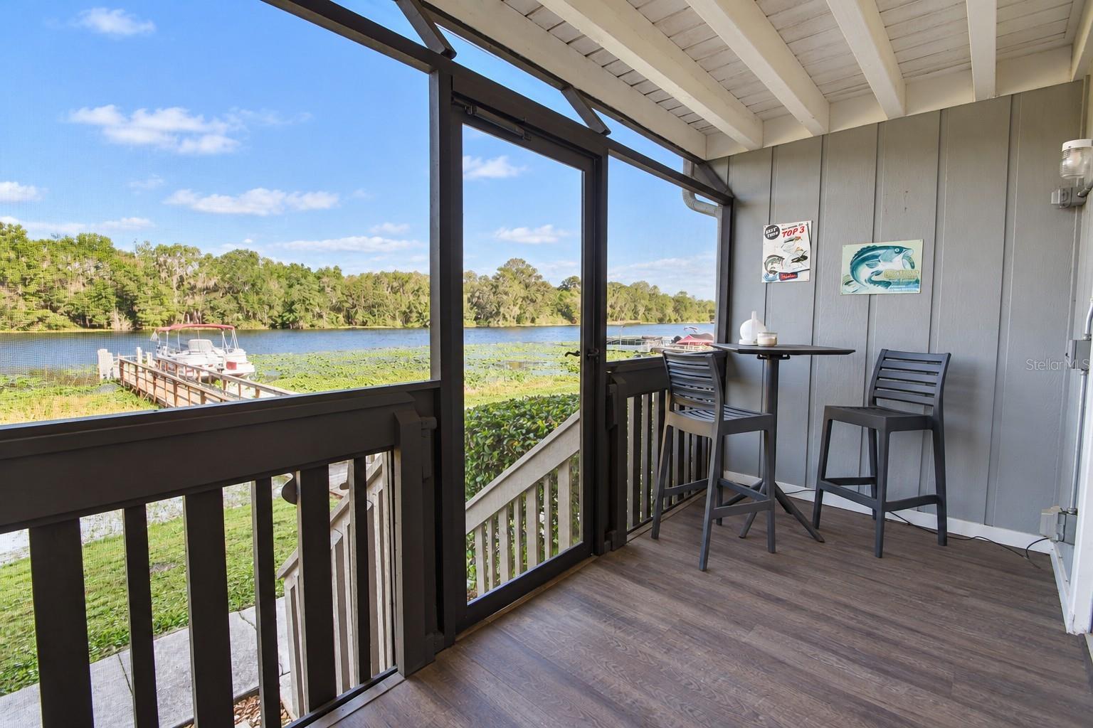screened back porch