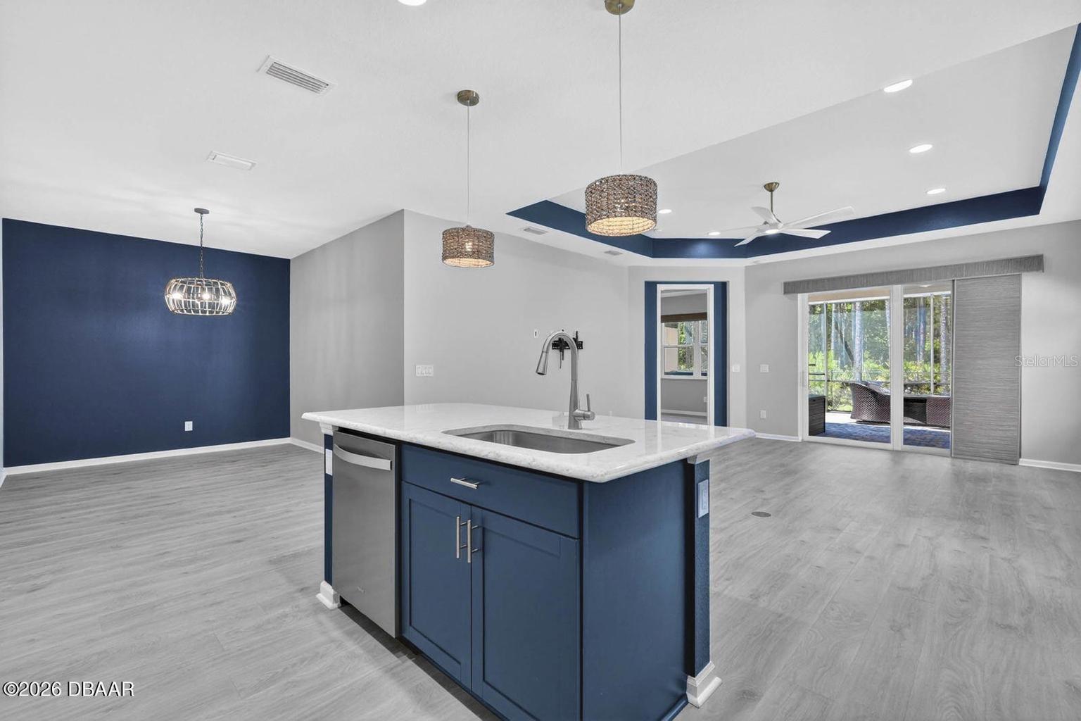 View of Great room from kitchen