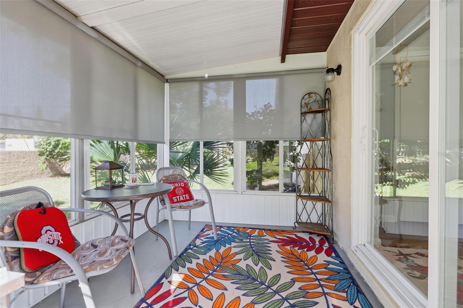 Rear porch with 3 Day Blinds