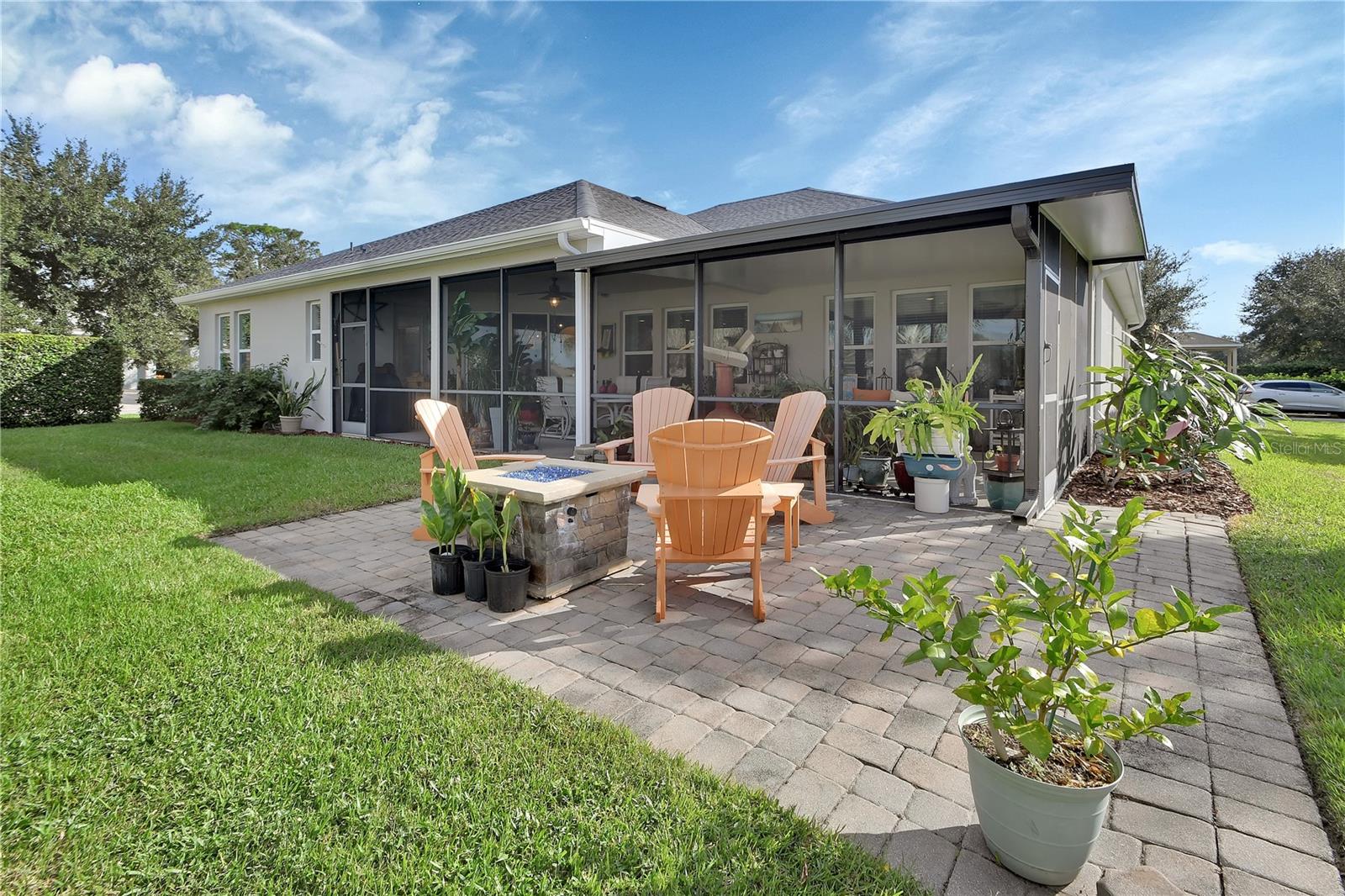 Outdoor paver patio
