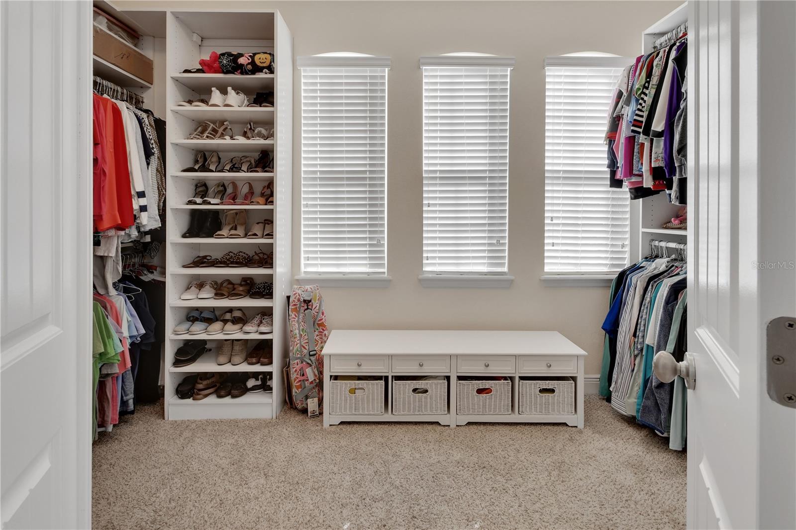 Spacious walk in closet