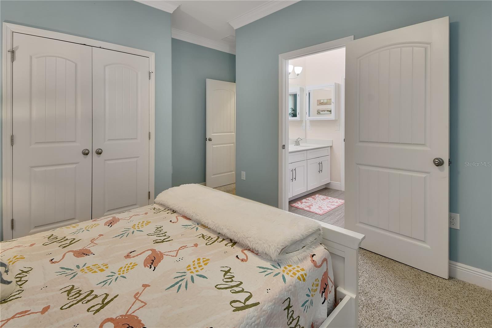 Bedroom 2 with entrance to Jack & Jill bath