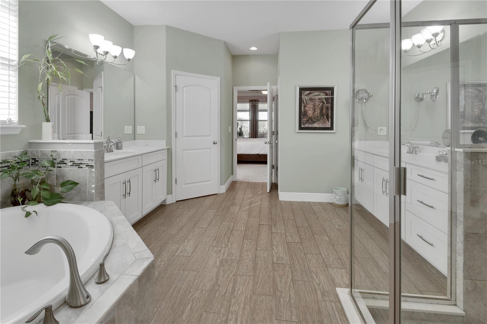 Privacy Lavatory and linen closet behind entrance door