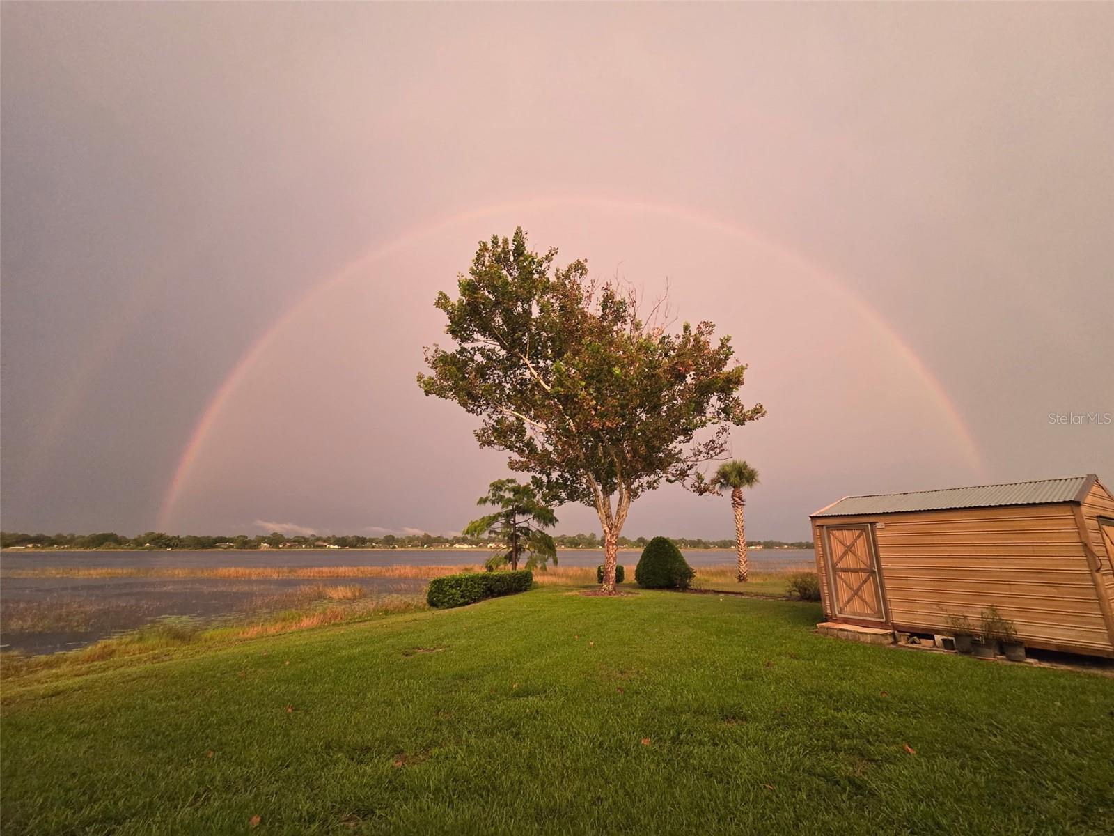 Rainbows over the lake