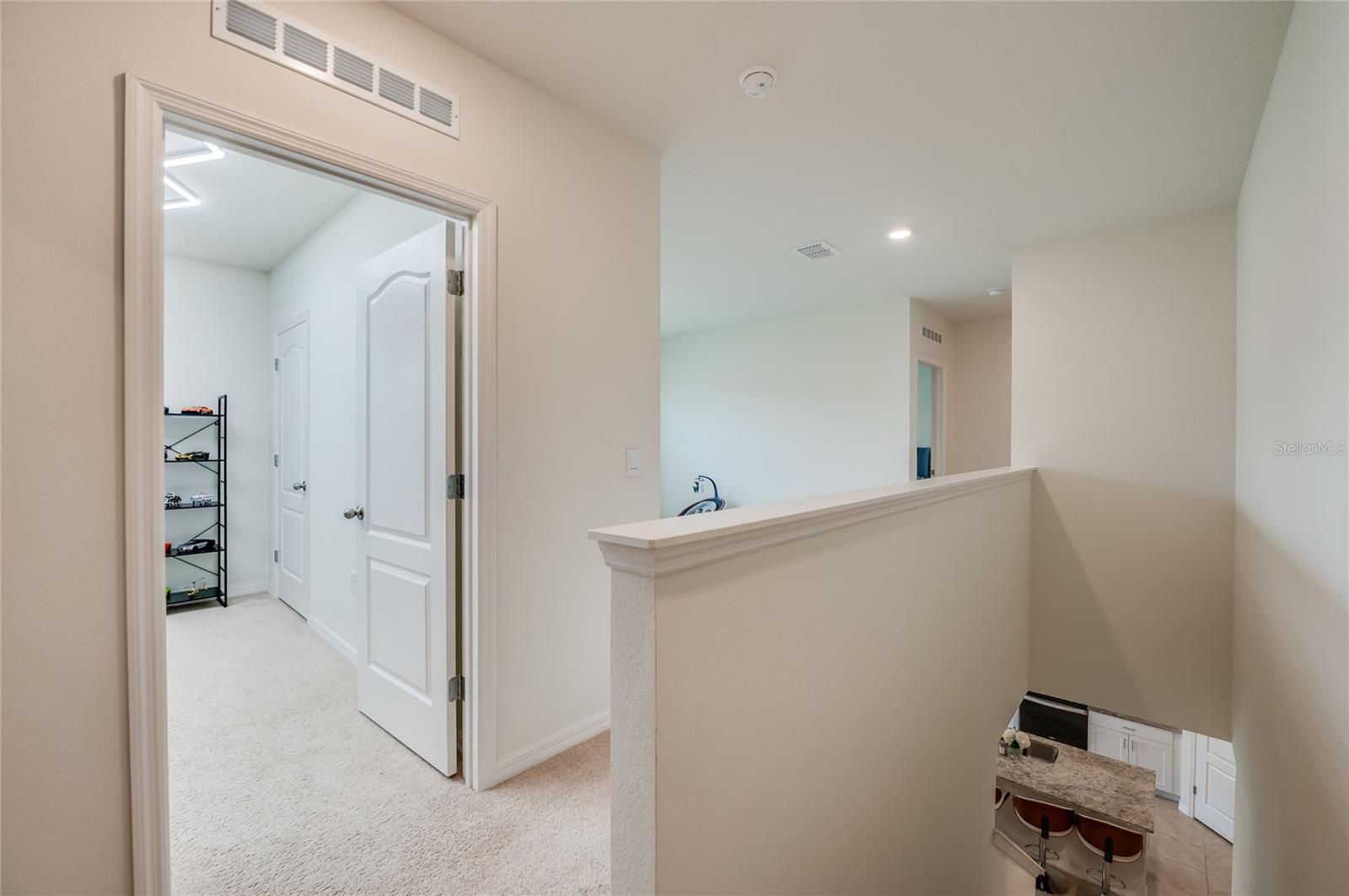 View from top of stairs