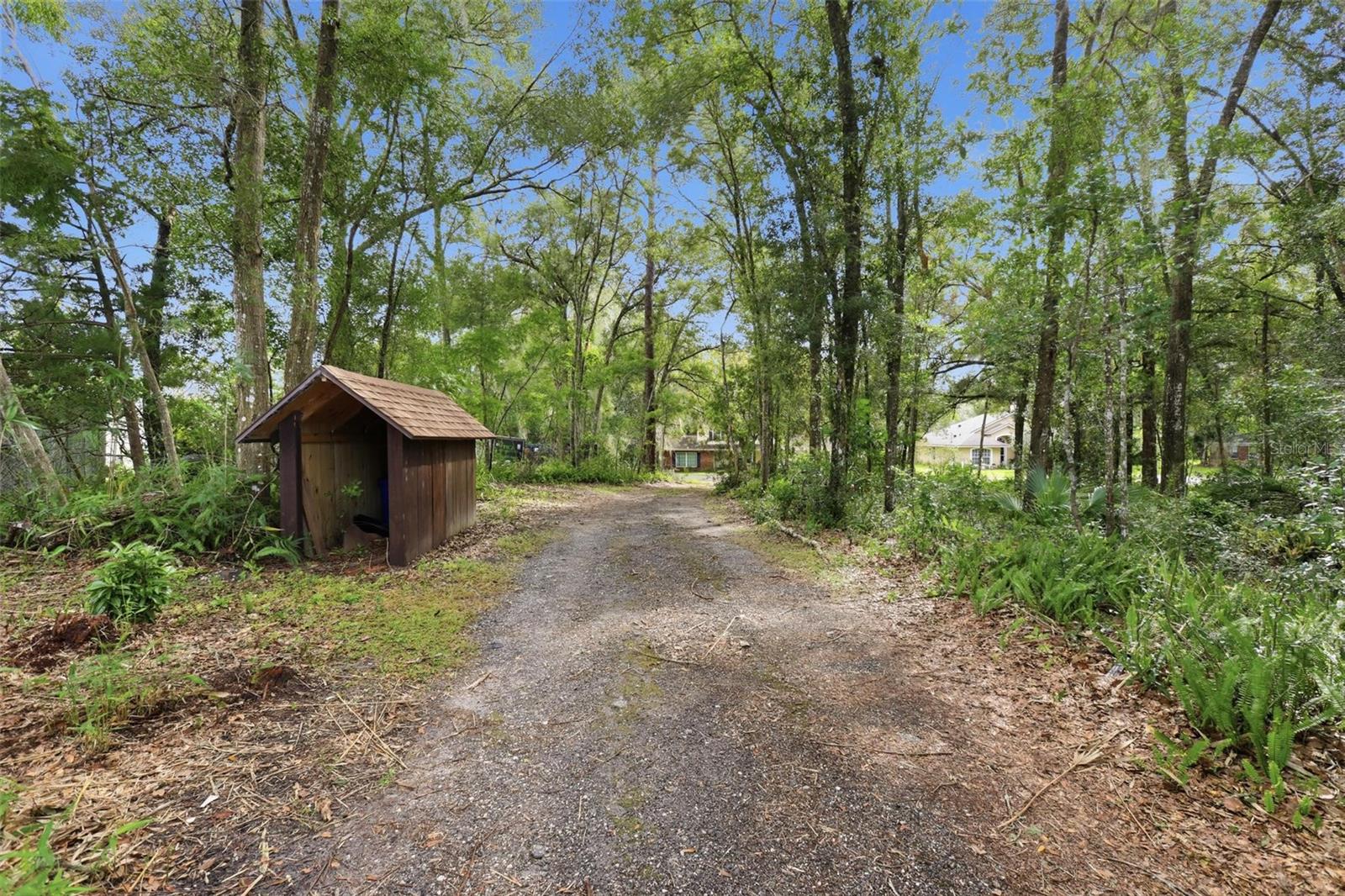 Side yard, private entry