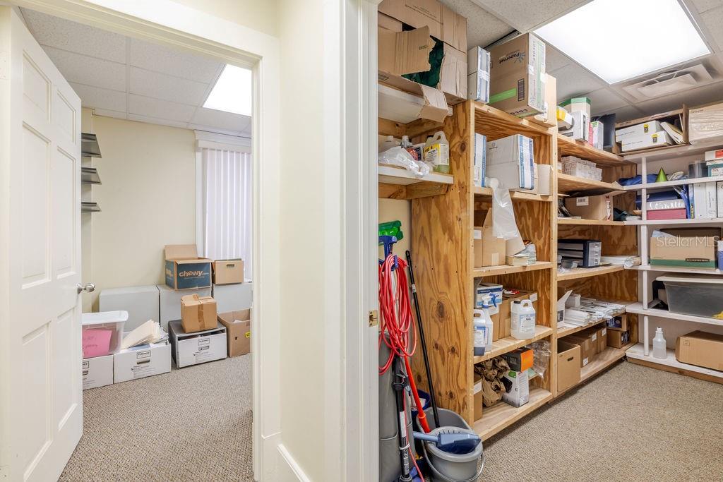 First floor supply closet & office which was previously a storage room.