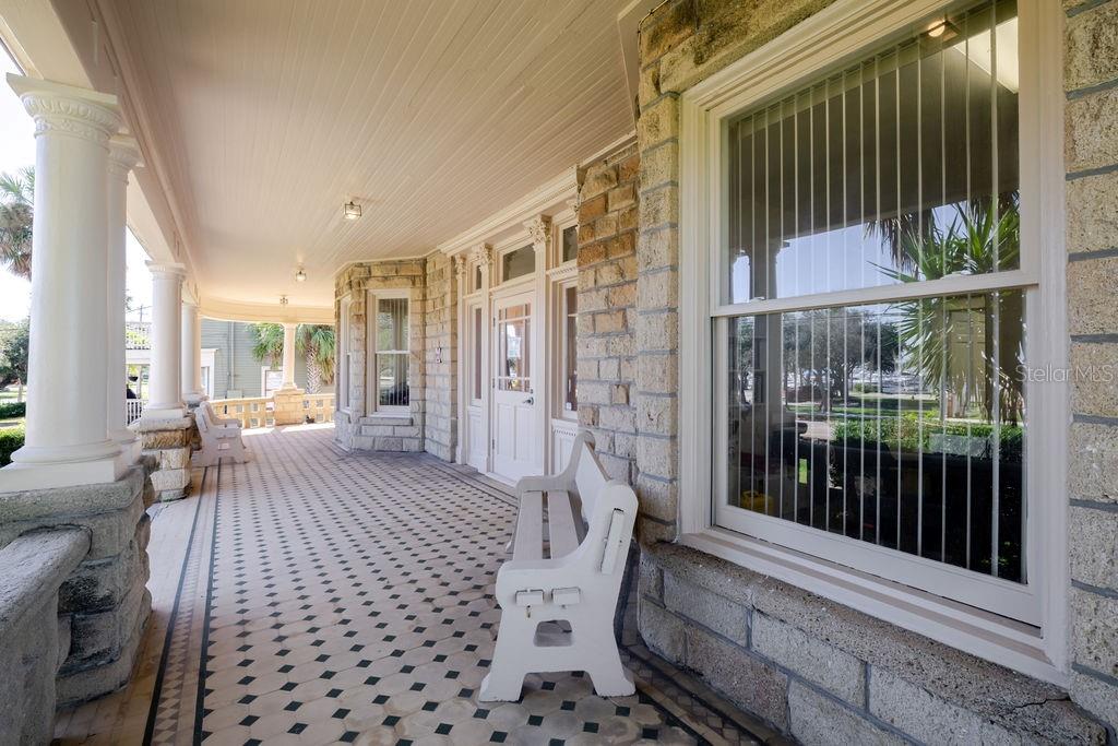Northeast corner of front porch.