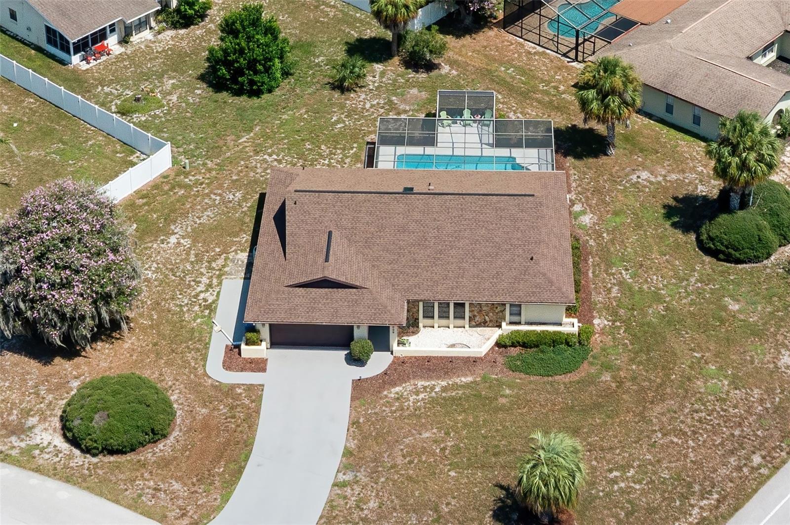 Home is on a large Corner Lot