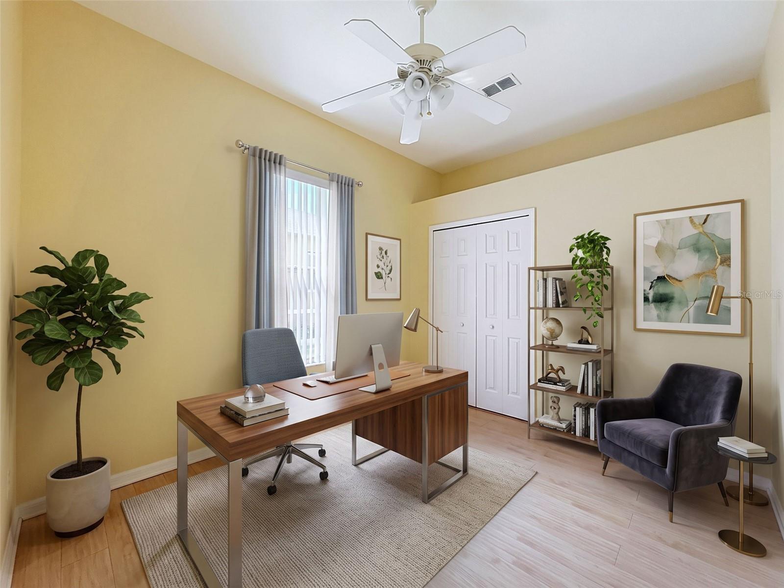 Bedroom 2 shown as an office Bedroom 2 shown as an office