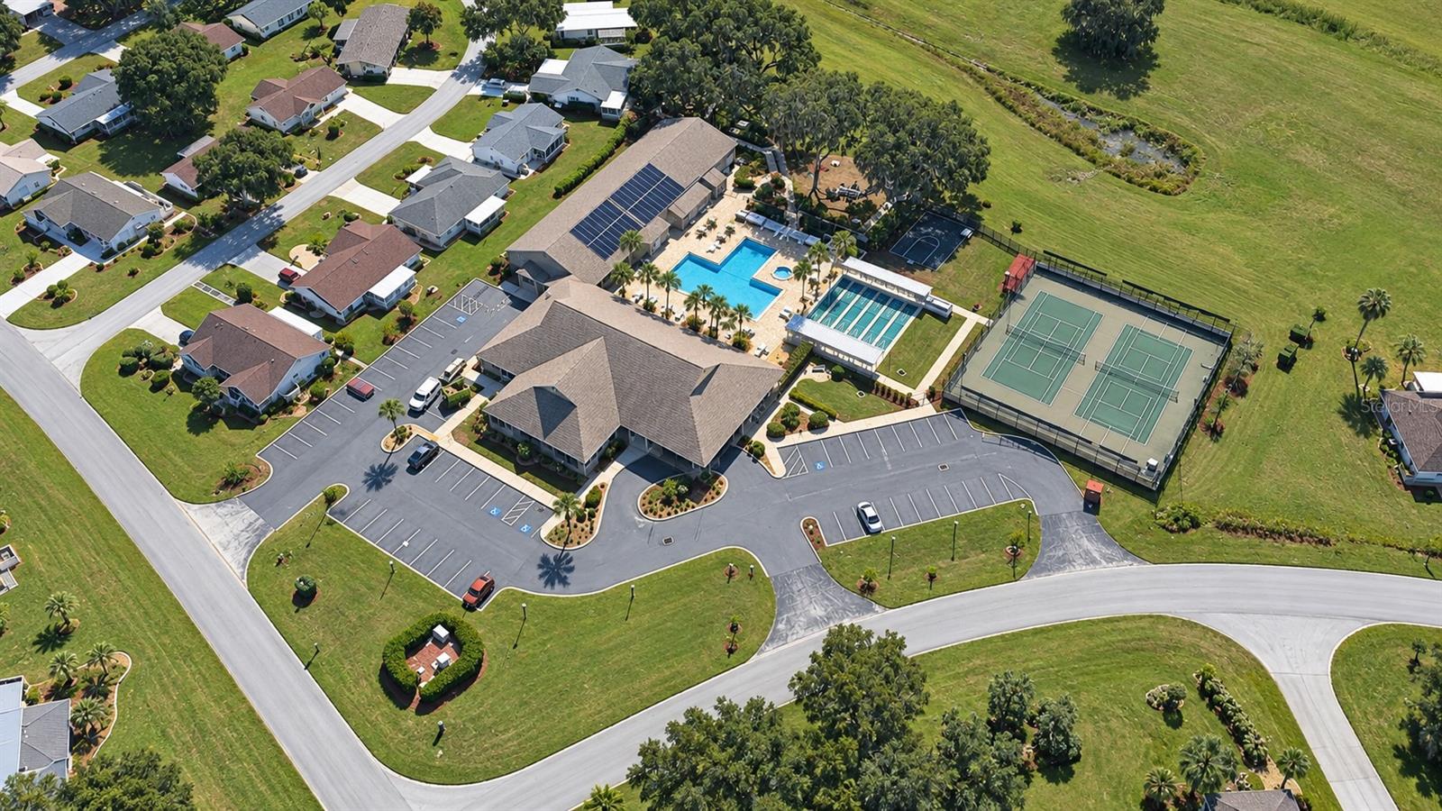 Clubhouse, sports courts, pool, bowling inside!