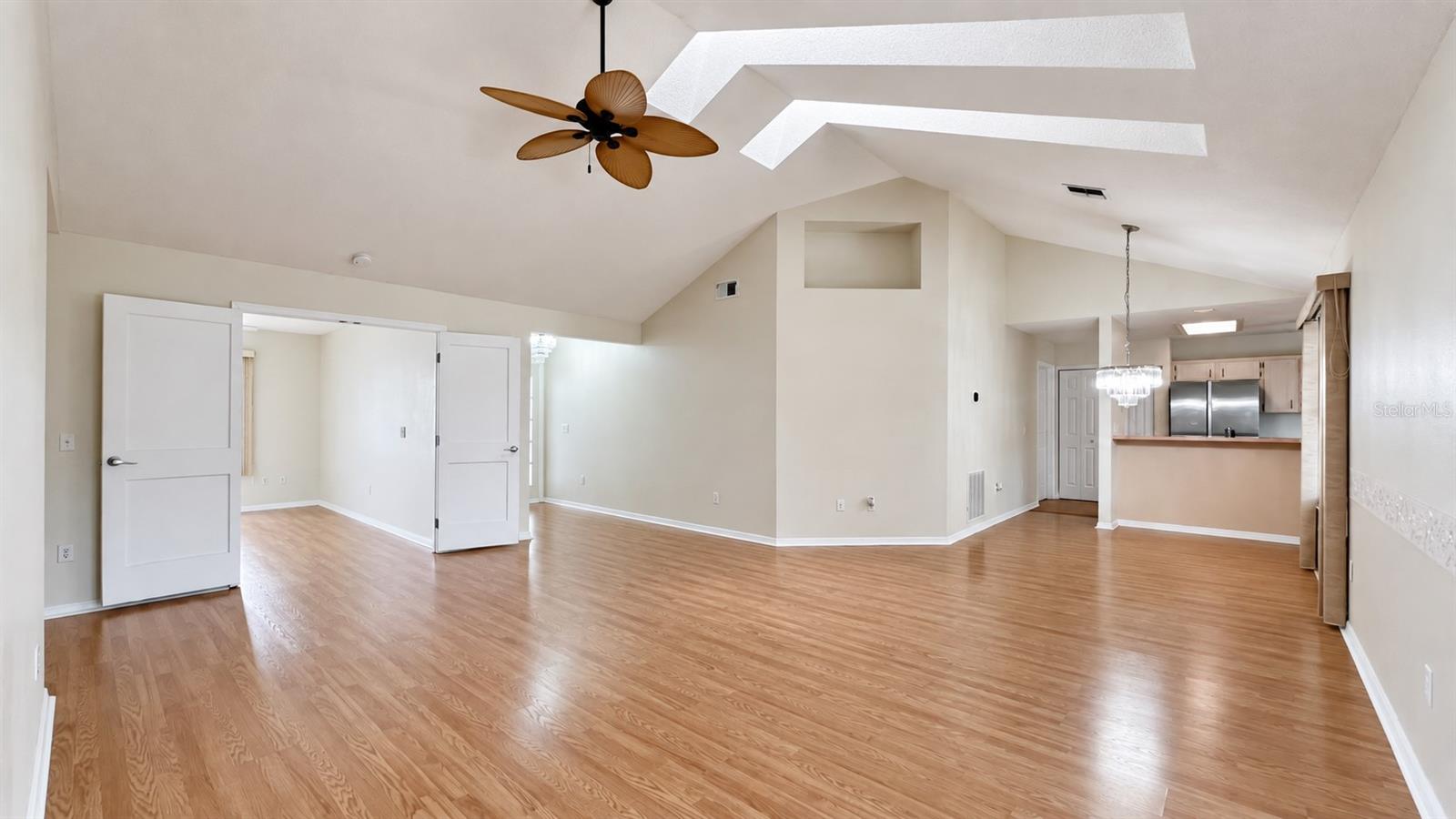 HIGH ceilings with natural light from the NEW skylights.