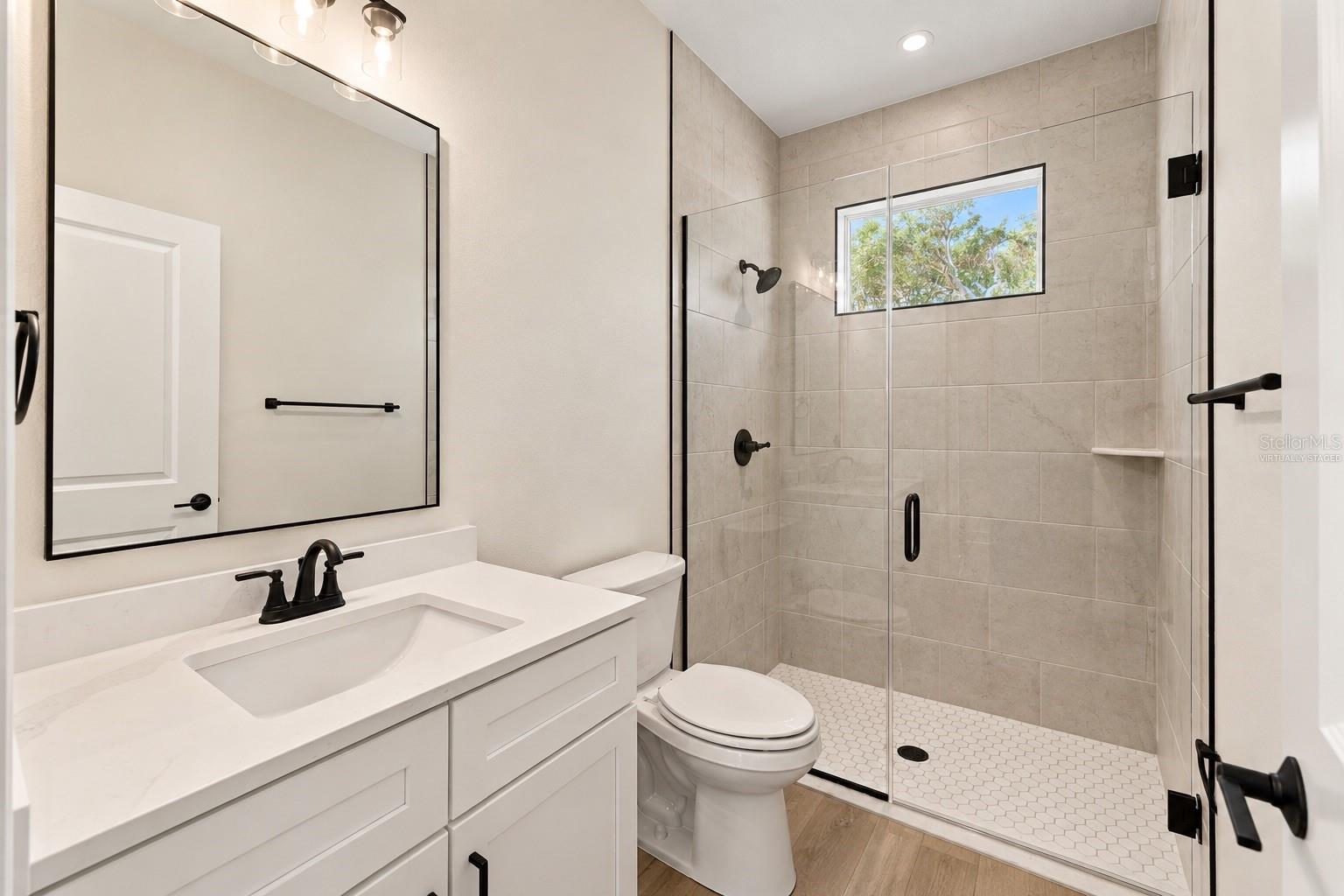 Virtually stagedguest bathroom