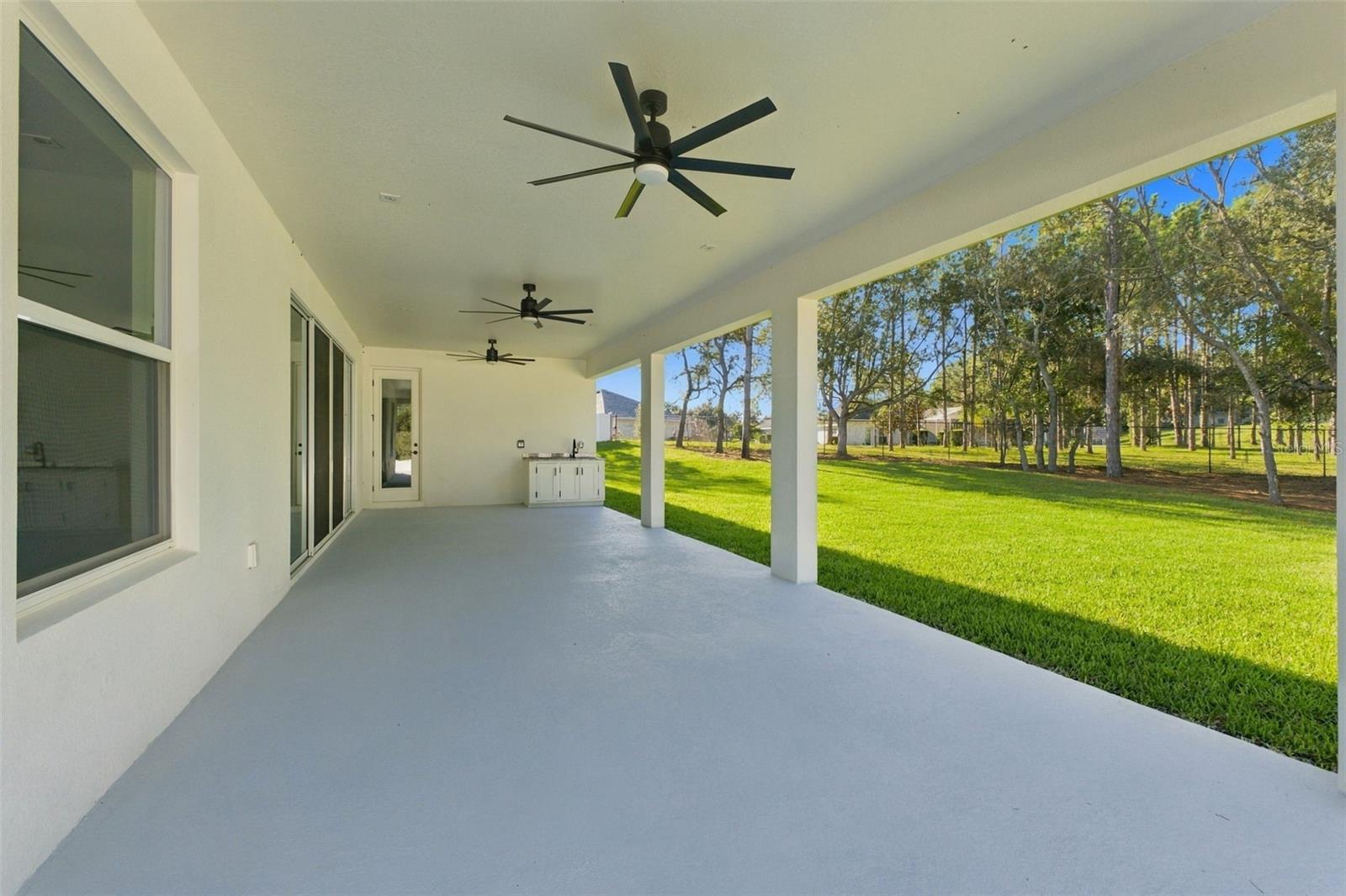 large covered lanai
