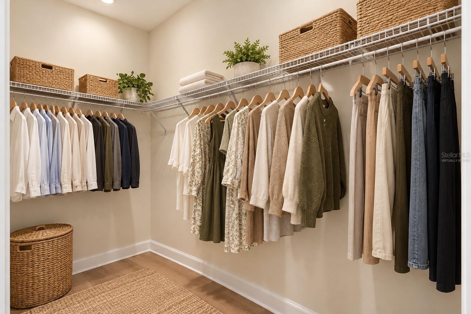 Virtually stagedmini suite walk-in closet