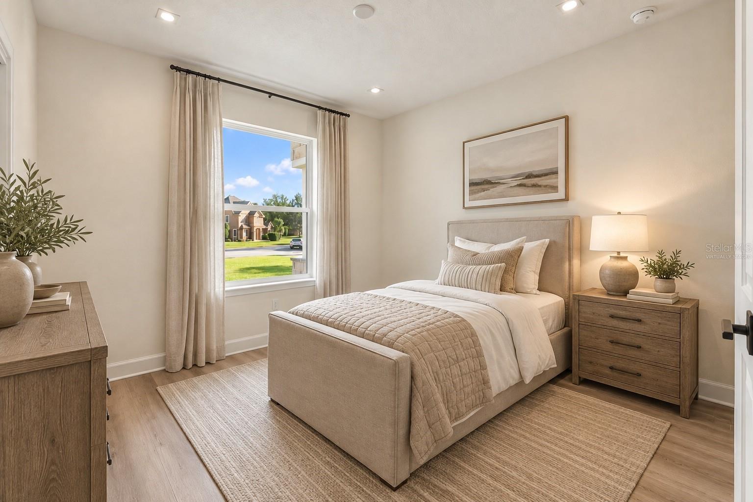 Virtually stagedguest bedroom