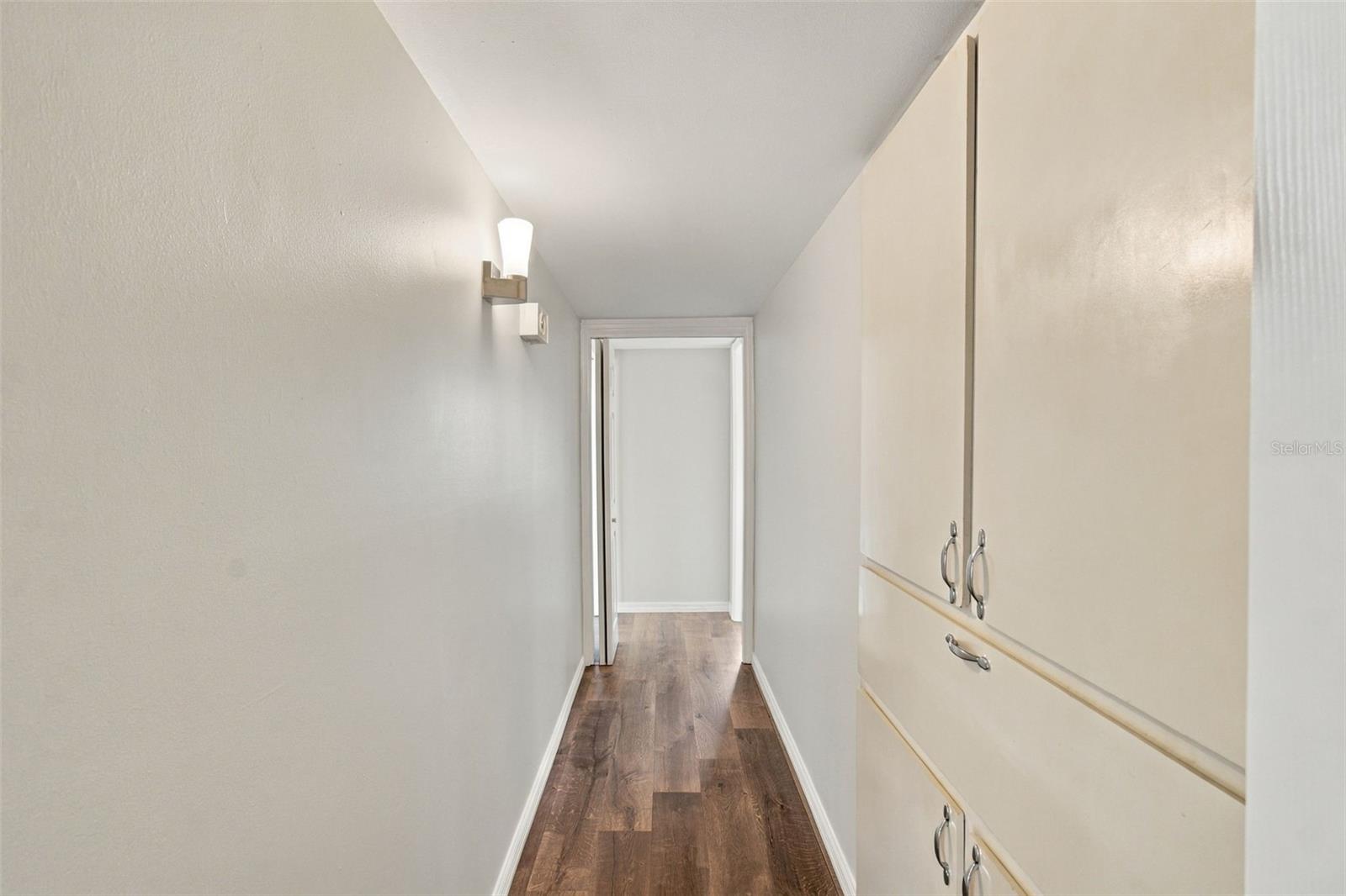 hallway being used as closet