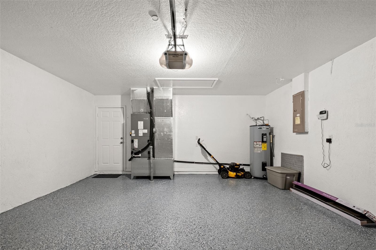 2 Vehicle Garage with Epoxied Floor