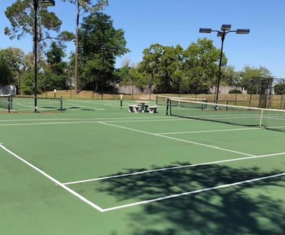 Community tennis and pickleball courts