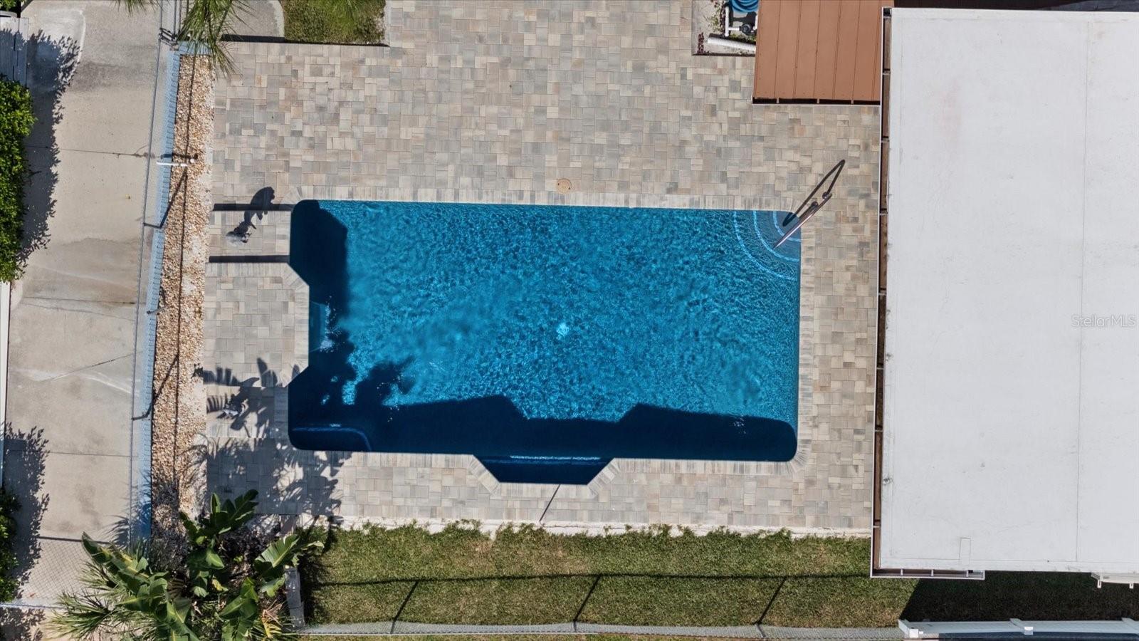 Aerial of saltwater pool
