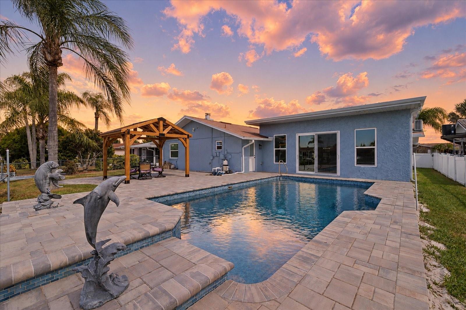 Virtually enhanced-backyard oasis