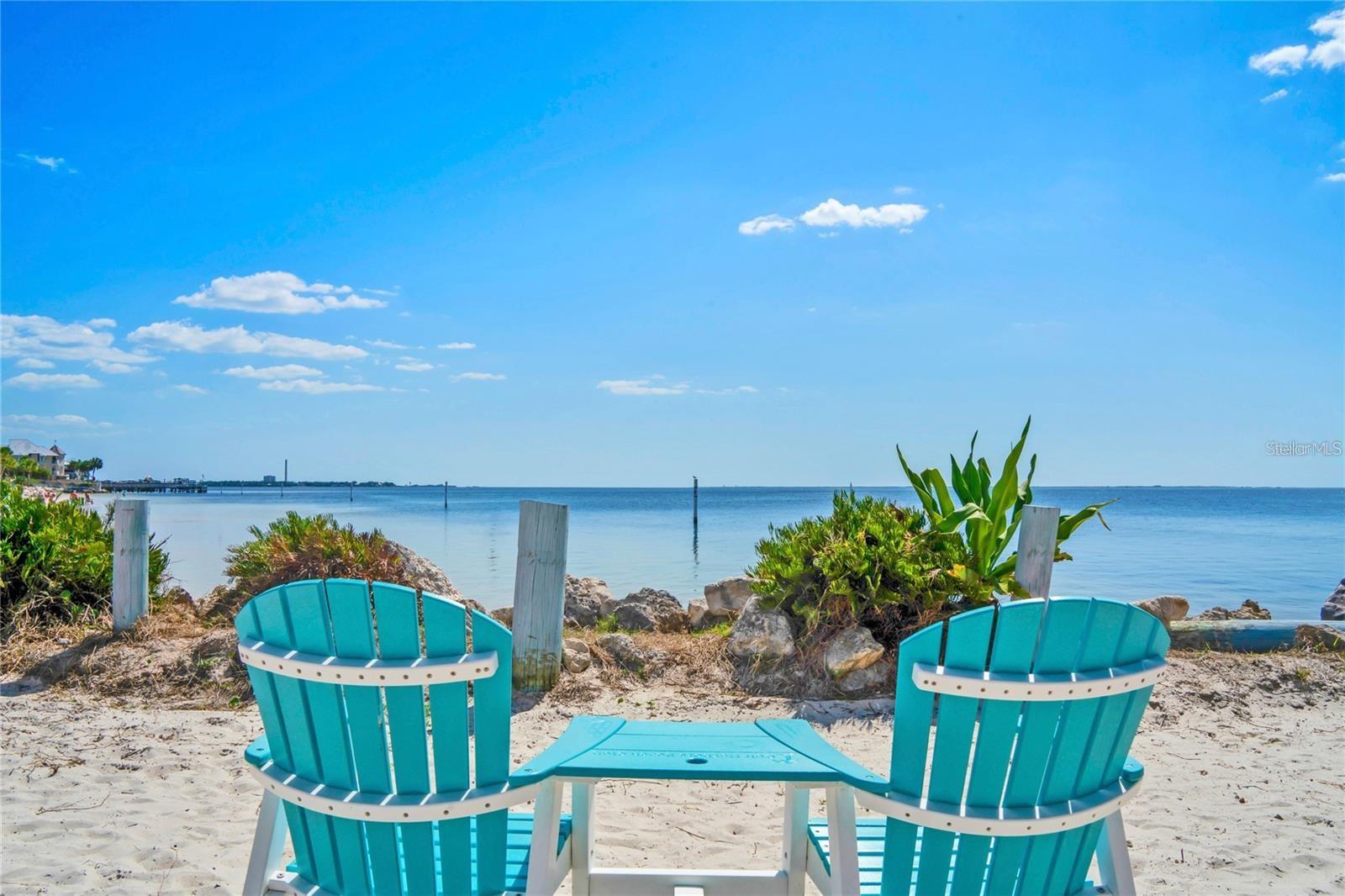 beach chairs at beach club