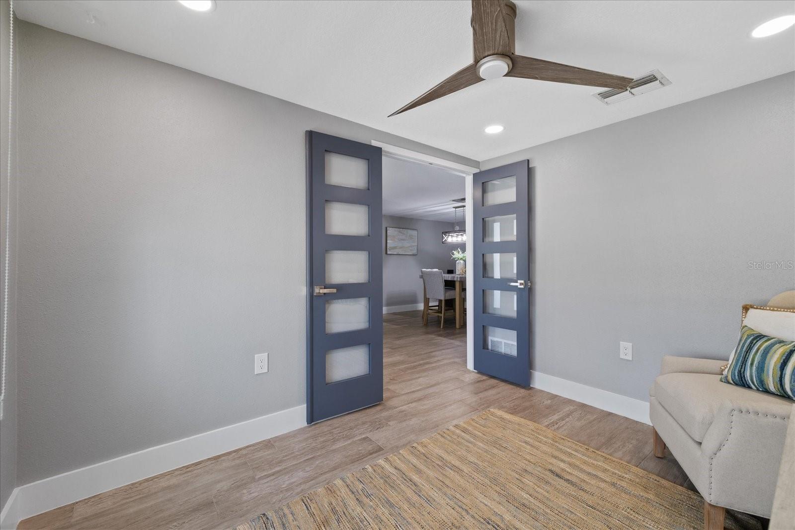 Office/flex space with french doors