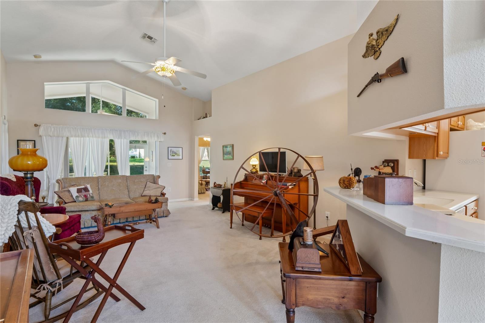 living room view from entry way