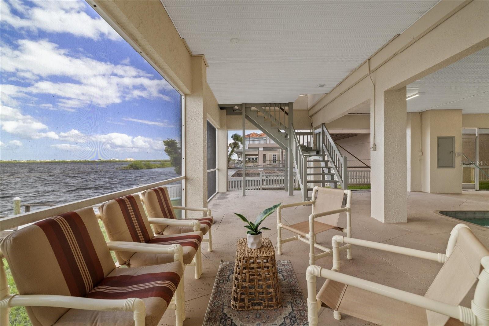 Covered pool area