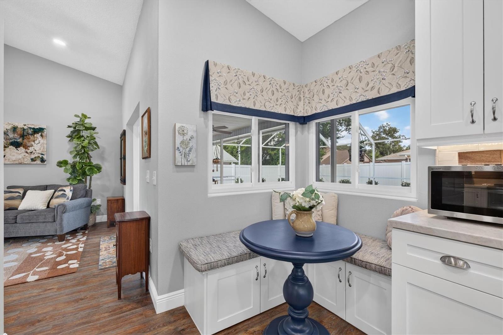 Breakfast Nook with Built In Bench & Storage