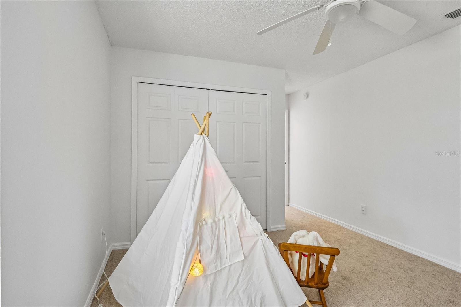 4 of 4 total bedrooms upstairs -- one at each corner of the house.