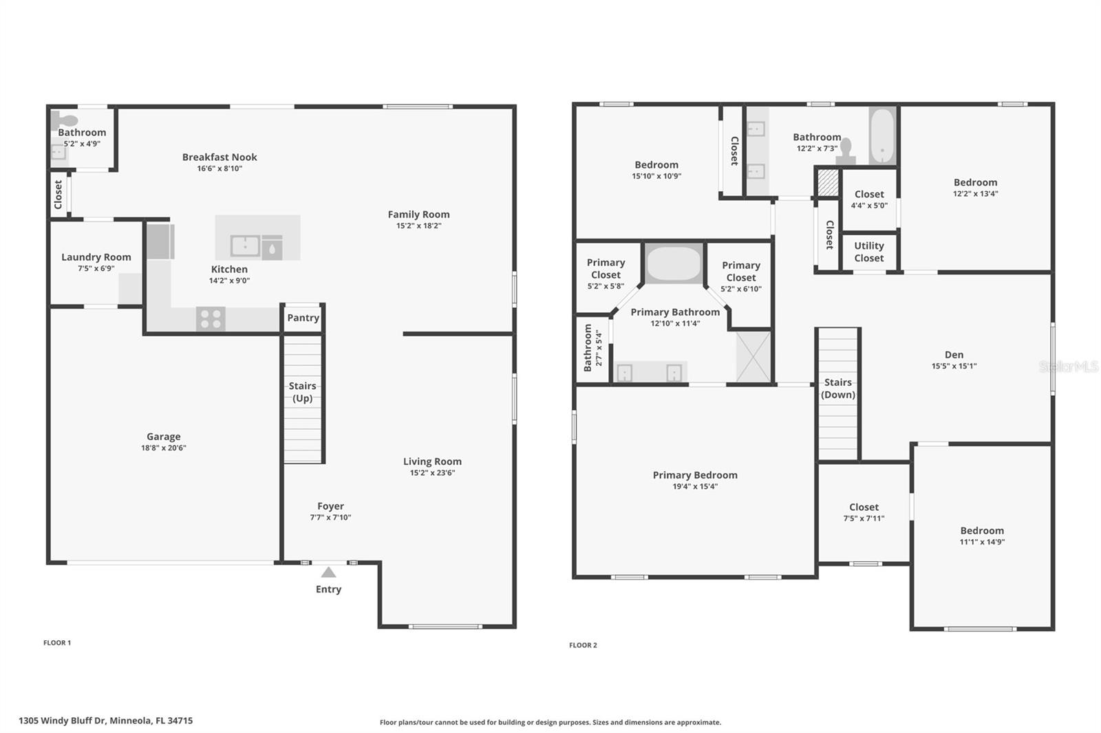Notice all 4 bedrooms in the corners of the upstairs, thus not sharing any walls.