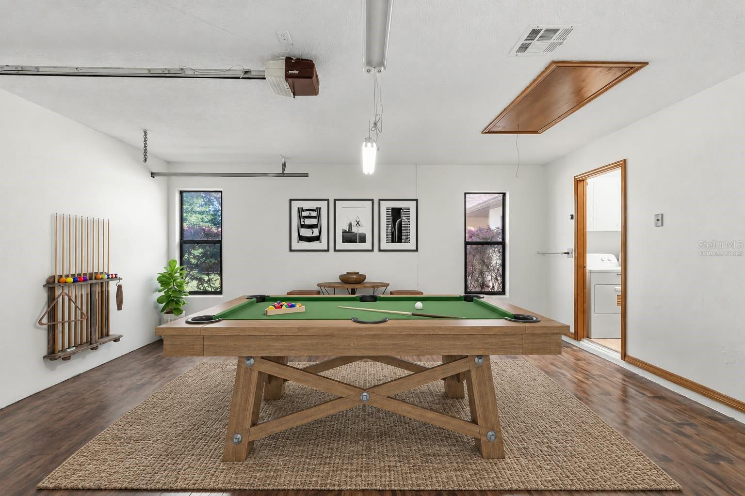Virtually staged garage