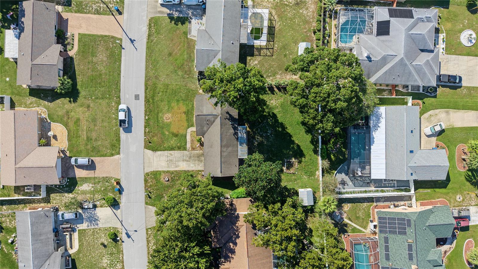 Drone view of the house Drone view of the house