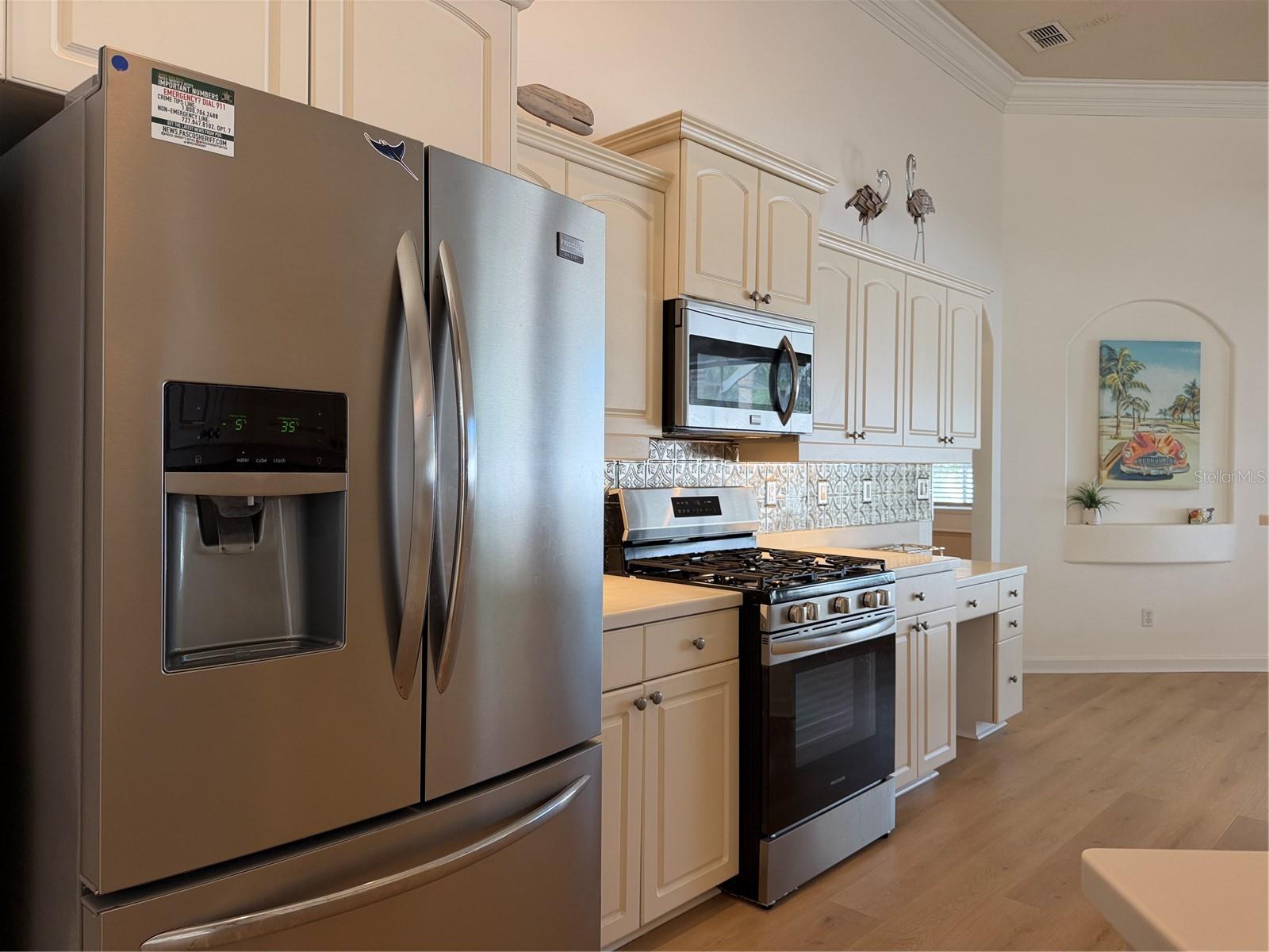 Large Refrigerator with two doors and a freezer drawer